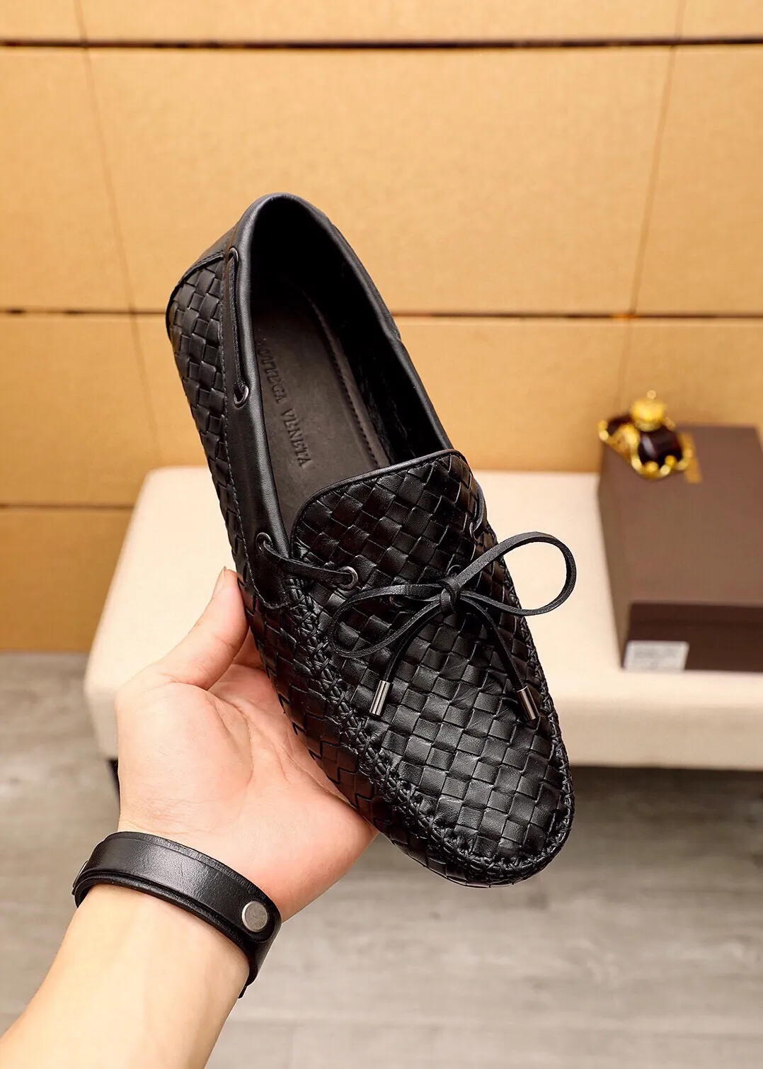 Men's shoes 💰: 500 💐BV men's slip-on shoes® [BOTTEGA VENETA] official website counter new model, one-to-one mold opening ⚠Italian calfskin ➕Hand-woven ➕Cow leather lining. Driving slip-ons, available at counters, sizes 38～44 (45🉑️customized)